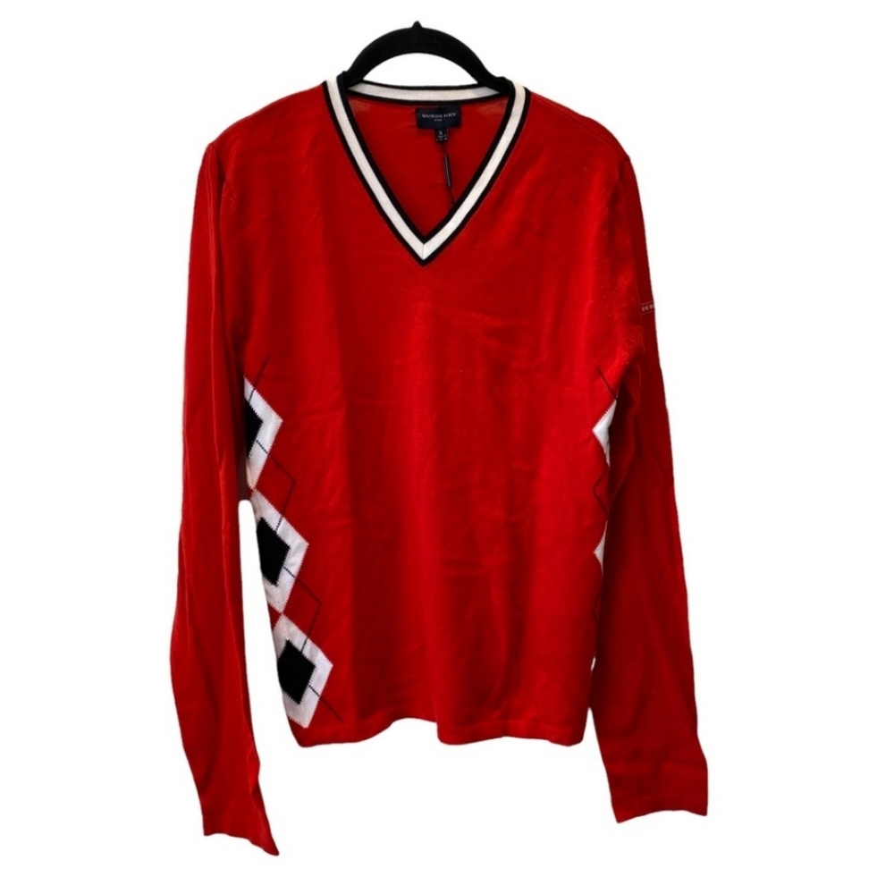 Burberry Golf Argile V-Neck Sweater